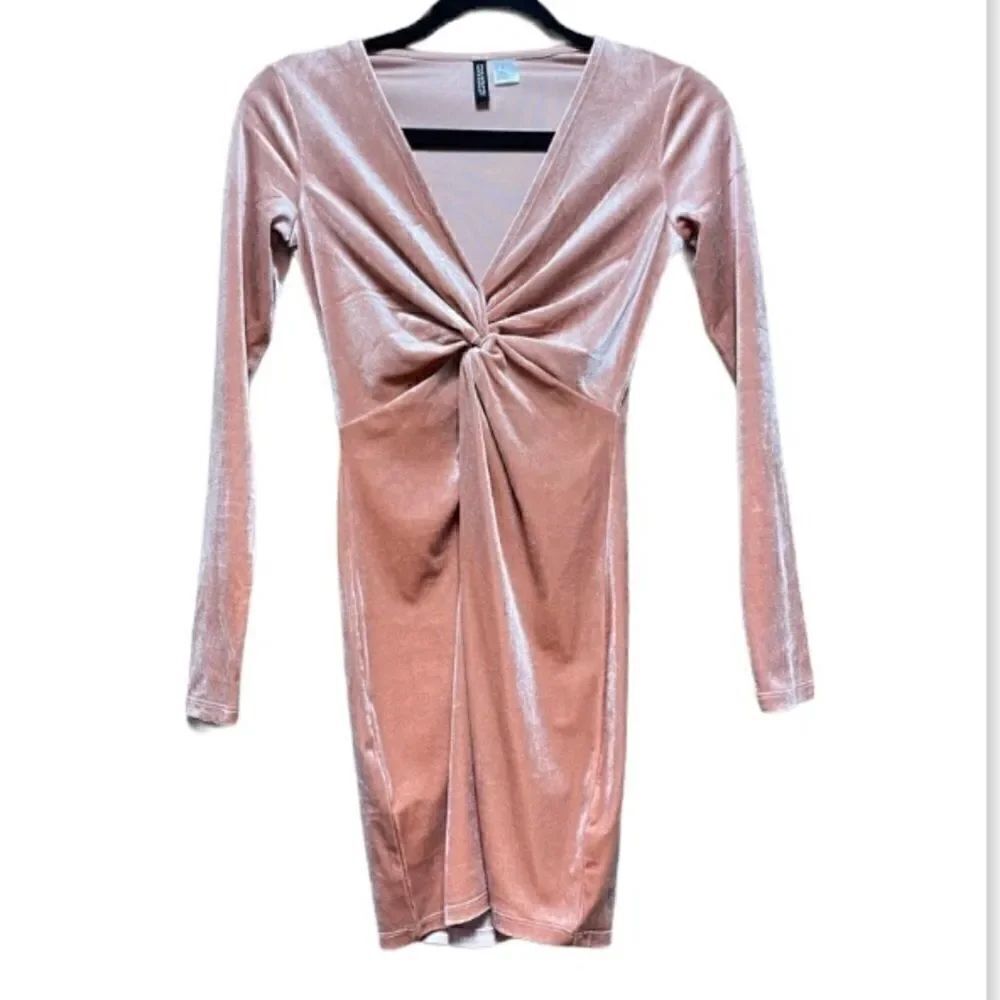 Divided Velour Plunge Body-con dress Size XS